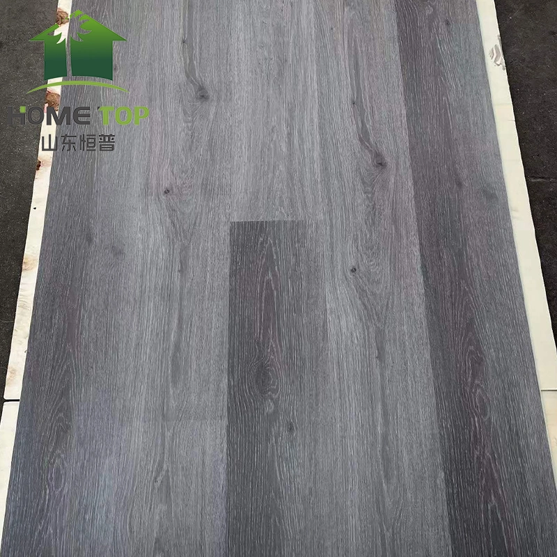 Revêtement UV en vinyle de luxe imperméable à l'eau avec aspect bois pour la décoration de sol en carreaux de planches pour la construction de maisons. Plancher en SPC.