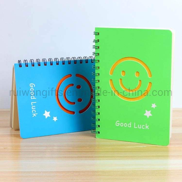 A5 Coil spiral Diary Paper Notebook with Smile Hardcover