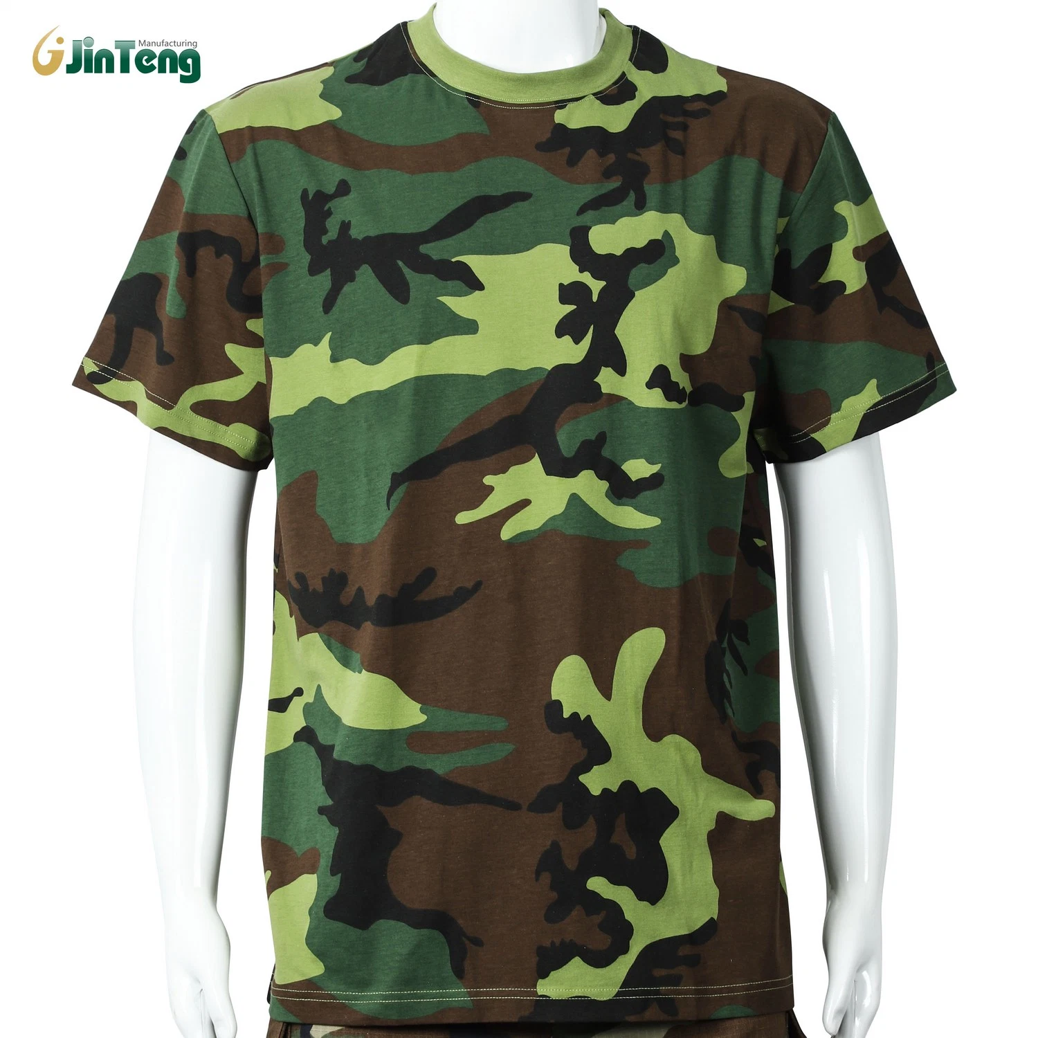 Cheap Price Printed Polo Neck Jinteng Camouflage Shirt for Men Military style T-Shirt