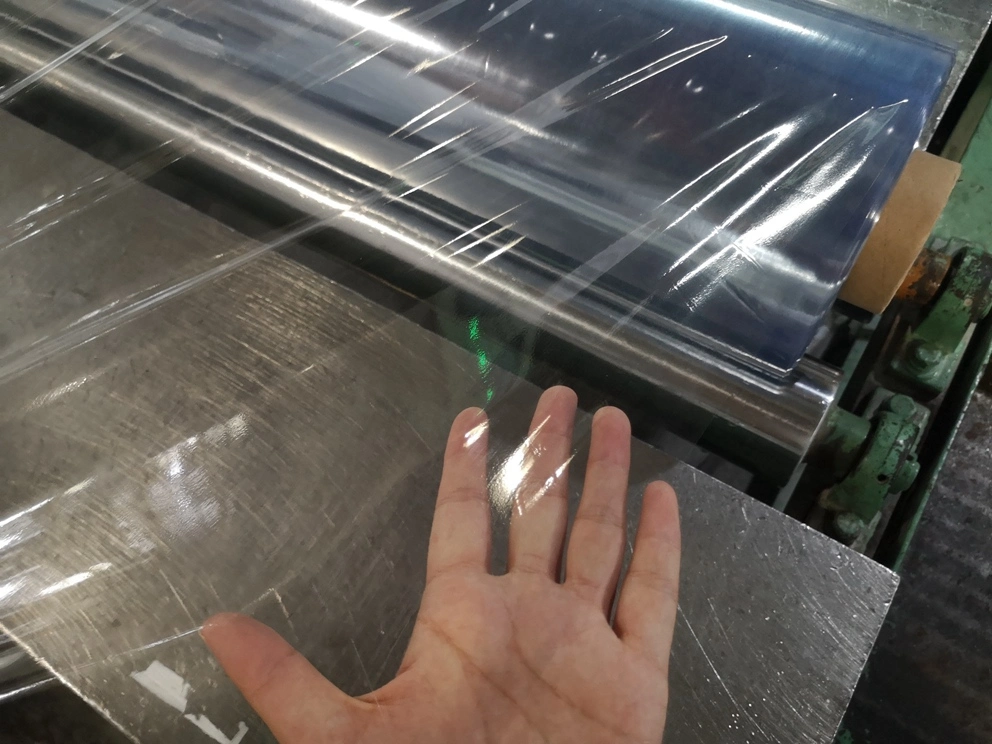 Película de PVC transparente suave no adhesiva de 0,12mm espesor