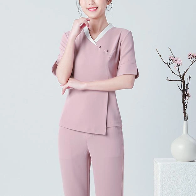 Esthetic Uniform Summer Short Sleeve Pink SPA Uniform