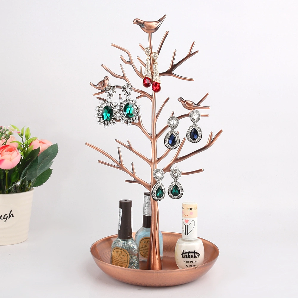 Hot vente de bijoux en métal vintage Bird tree Display Earring titulaire Necklace afficher