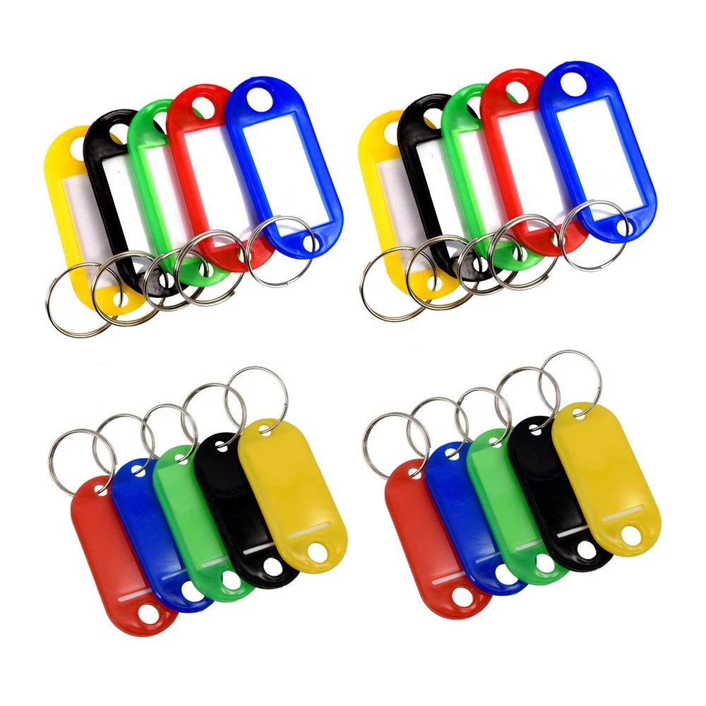 PP Plastic Soft Key ID Tag Reusable Name Label with Writing Paper Insert