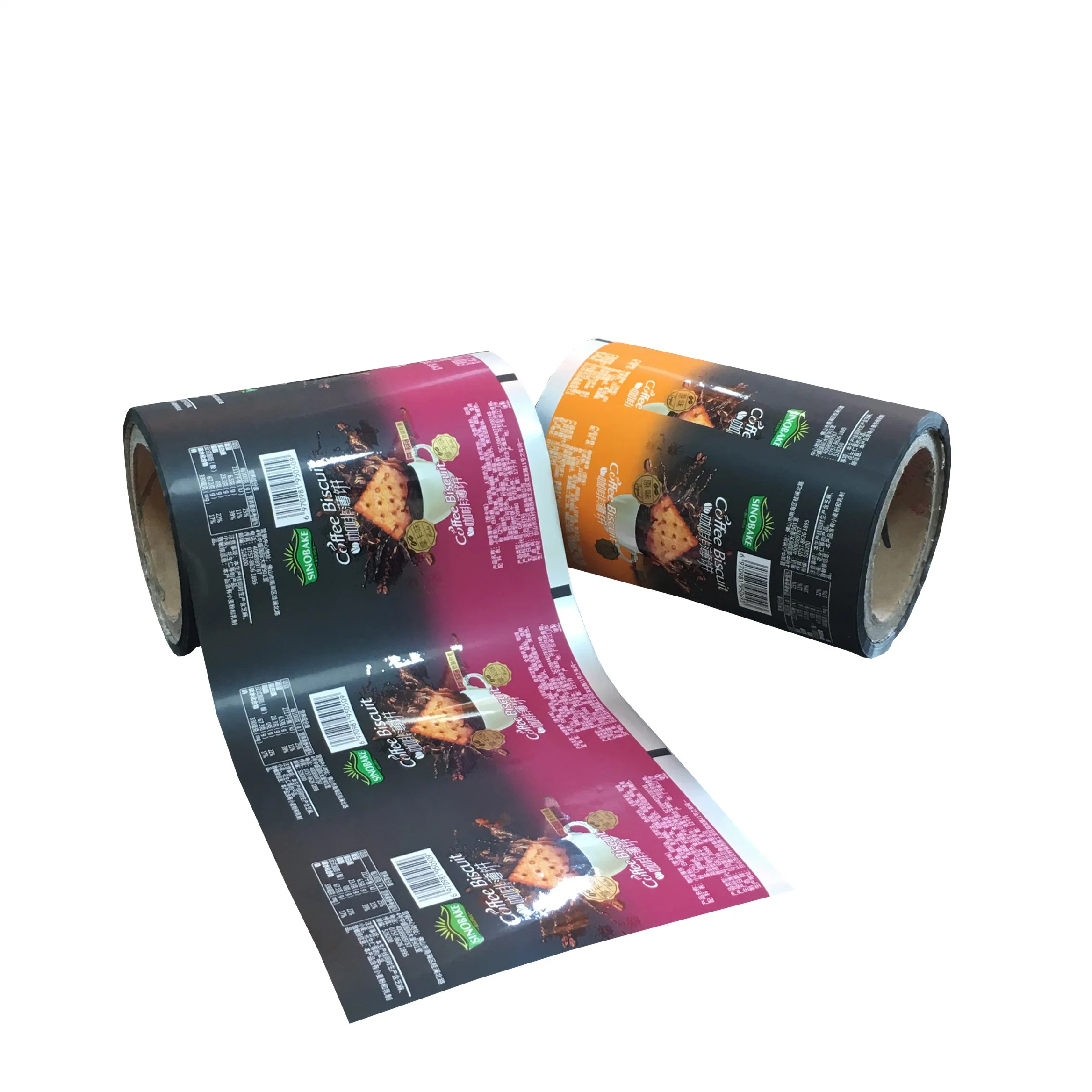Atacado Personalizado impresso Stock Laminação plástico saqueta Embalagem de alimentos Rebobinar filme em rolo