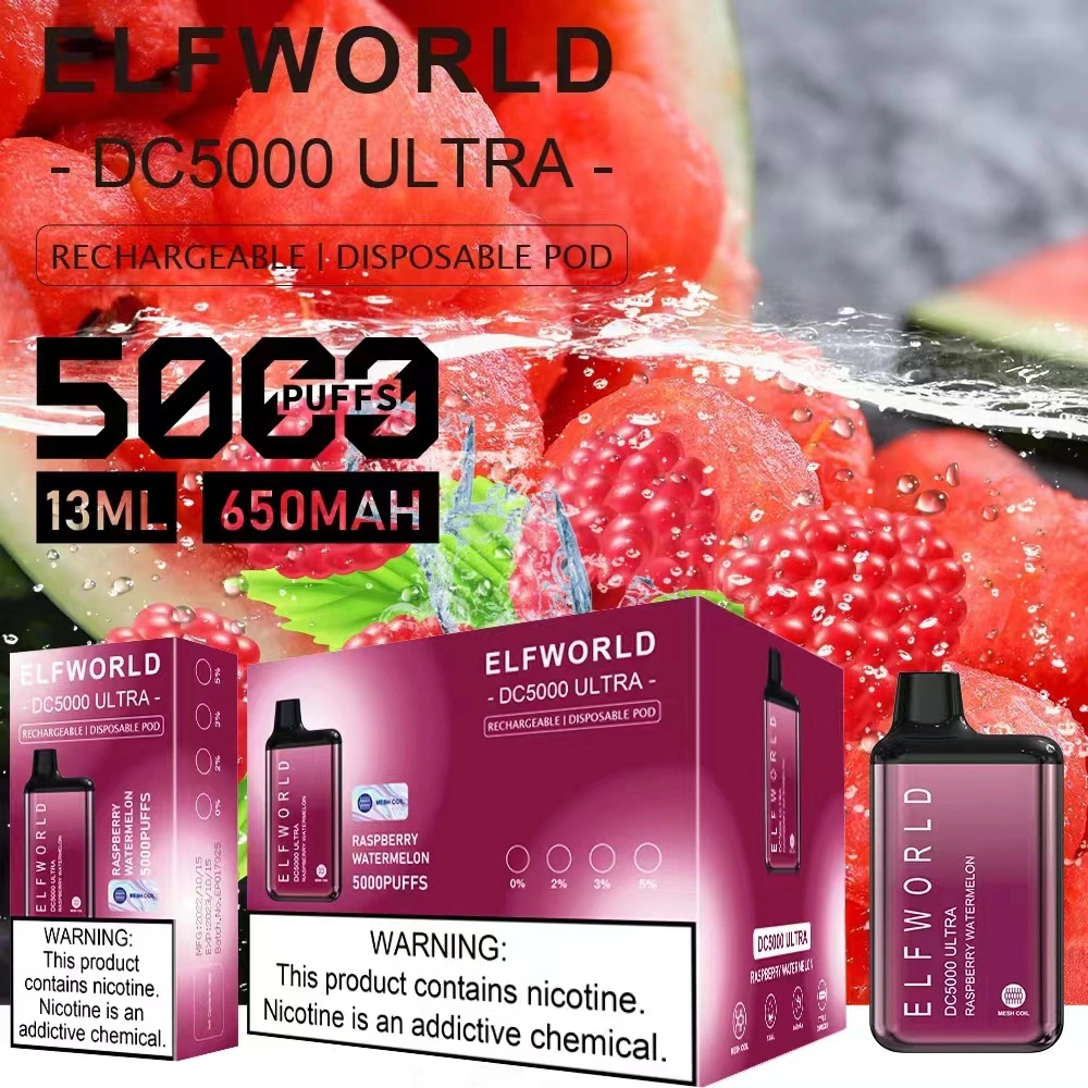 Atacado I Pape Elf BC5000 0/2/5% NIC 5000 puff Bar Eluxs Bang XXL Cabo descartável Cabo e-CIG recarregável