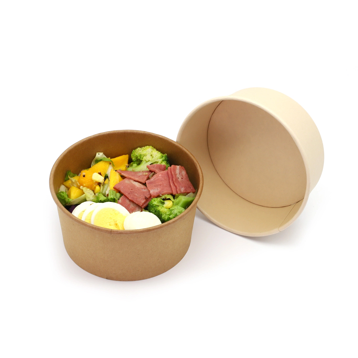 Paper Bowl for Hot Food Salad Soup Deli Fruit with Lids Grease Resistance