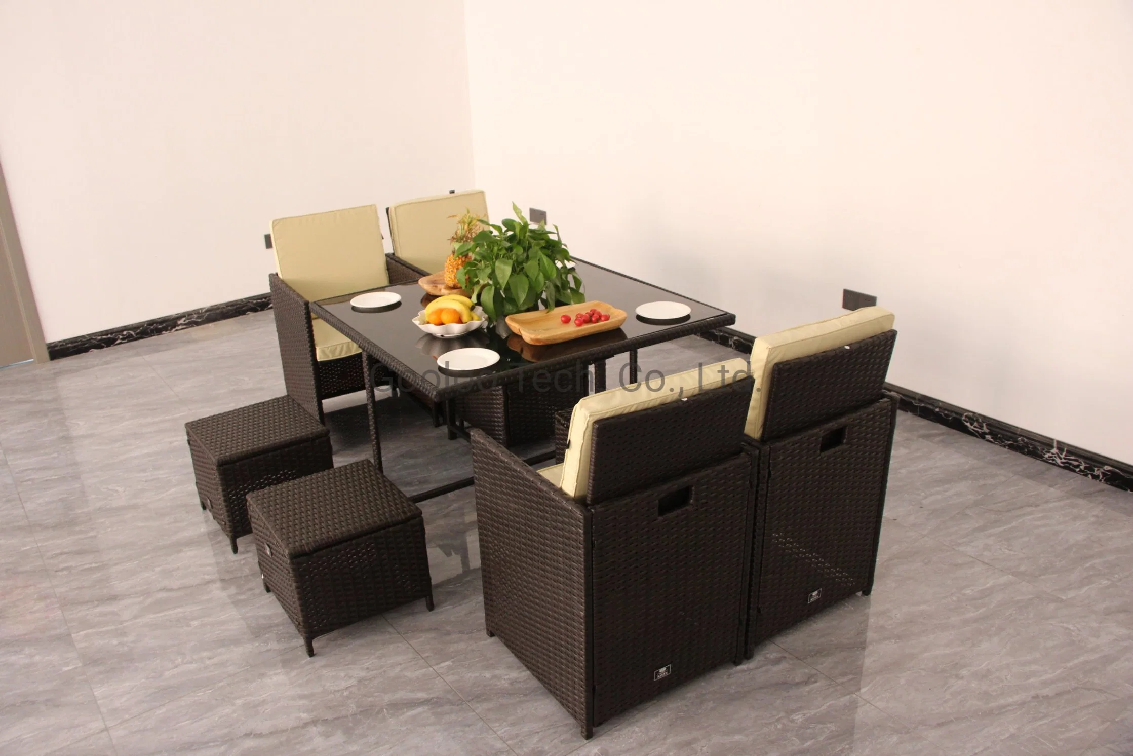 9-Piece Set Rattan Furniture Rattan Sofa Chairs Rattan Tables