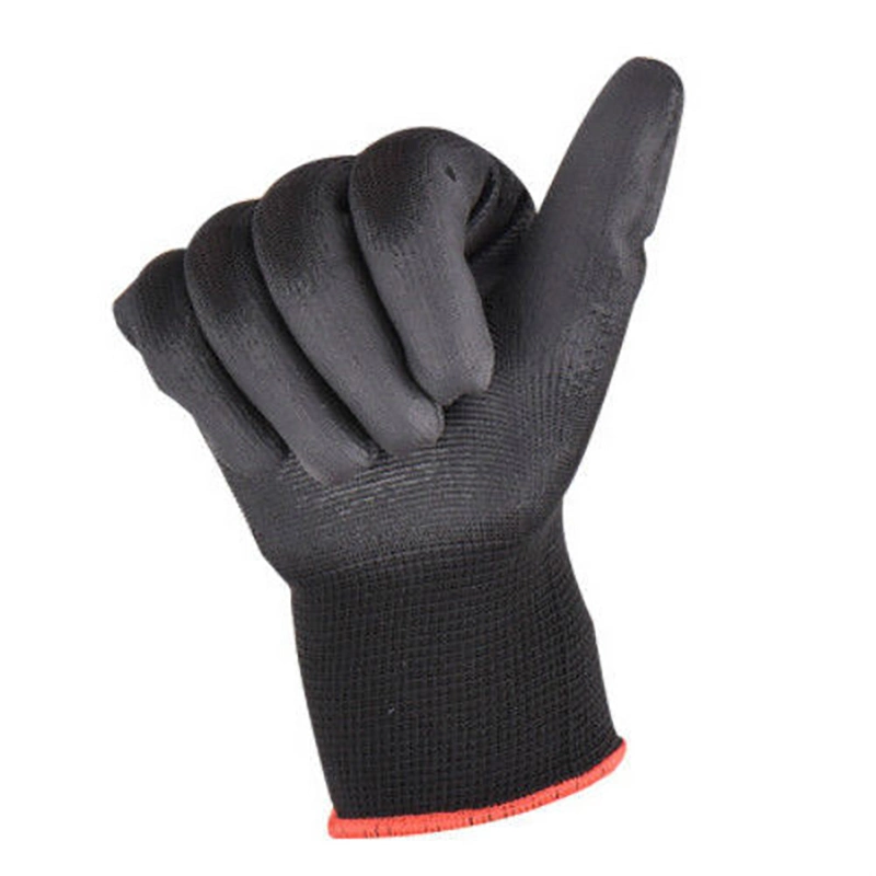 13G Light-Black Guantes de nitrilo de poliéster de alta calidad