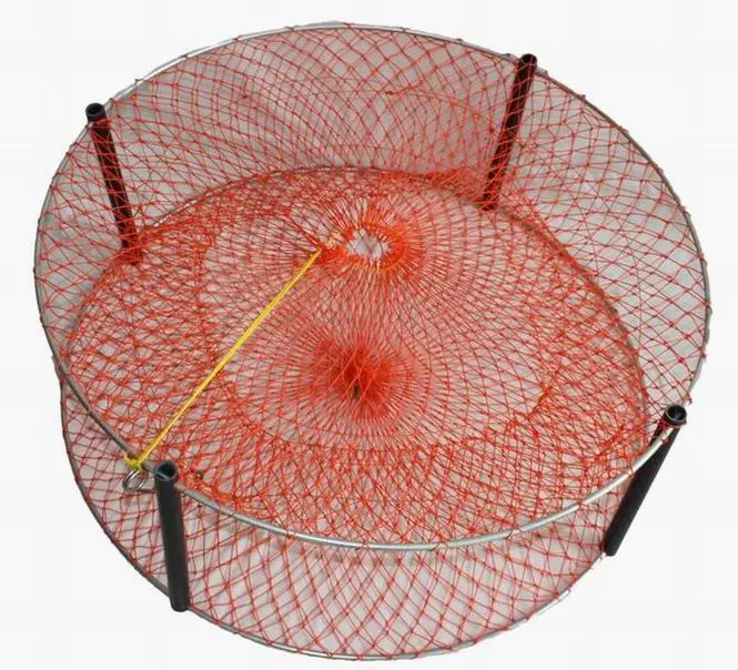 Round Foding Crab Trap with Four Entrances