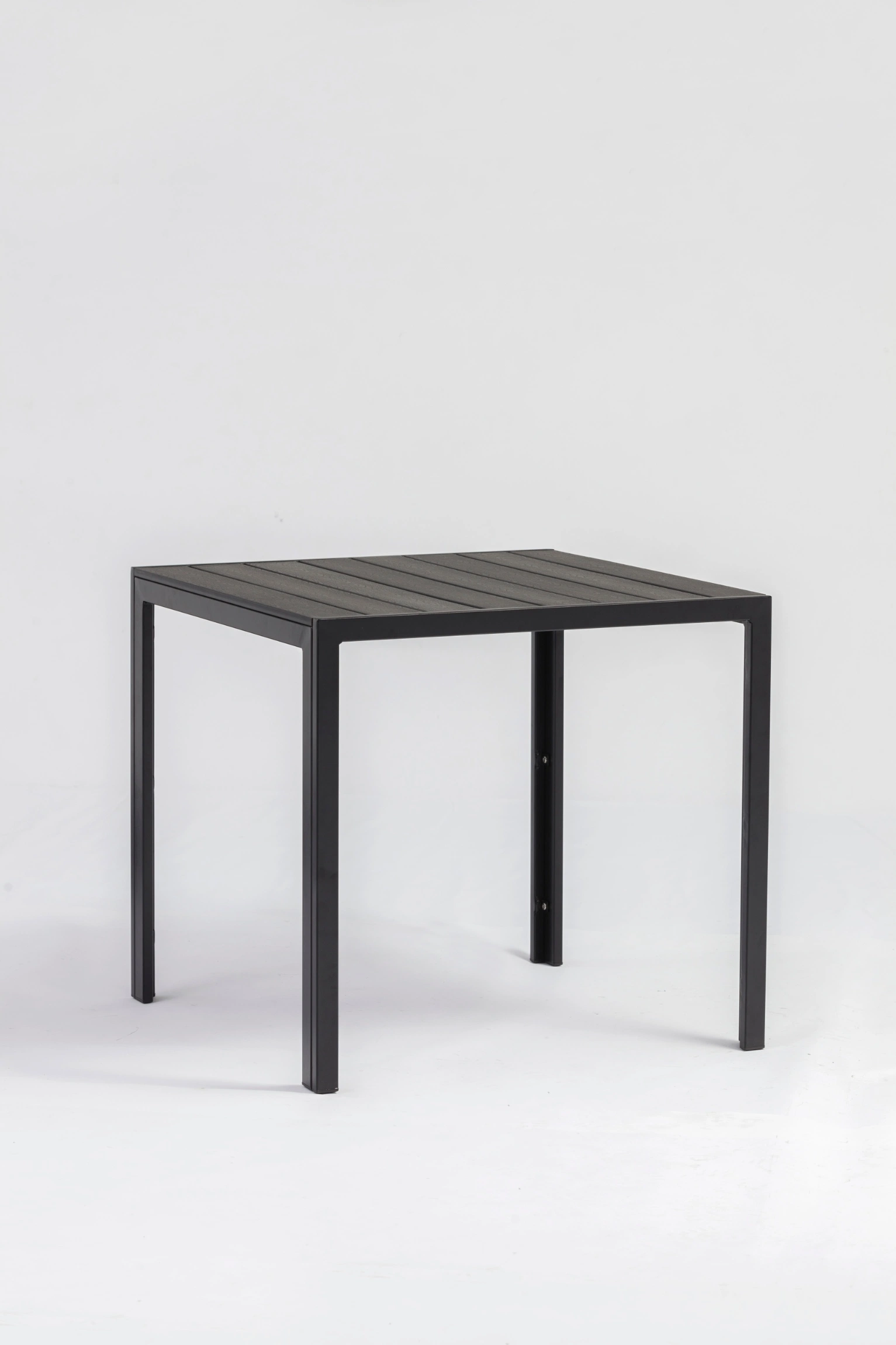 Black Powder Coated Aluminium Plastic Wood Outdoor Furniture