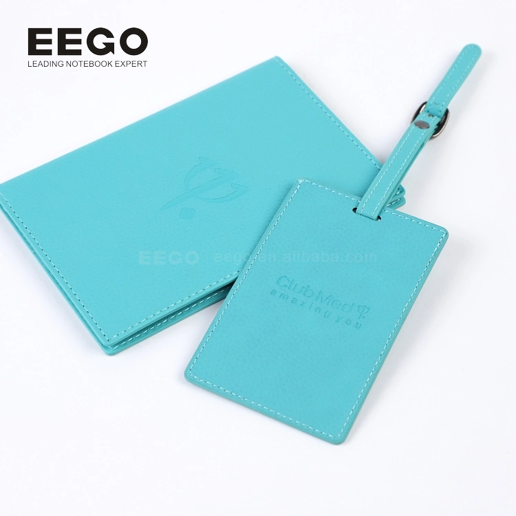 Custom Logo Soft Faux Leather Card Holder Baggage Tag with Buckle