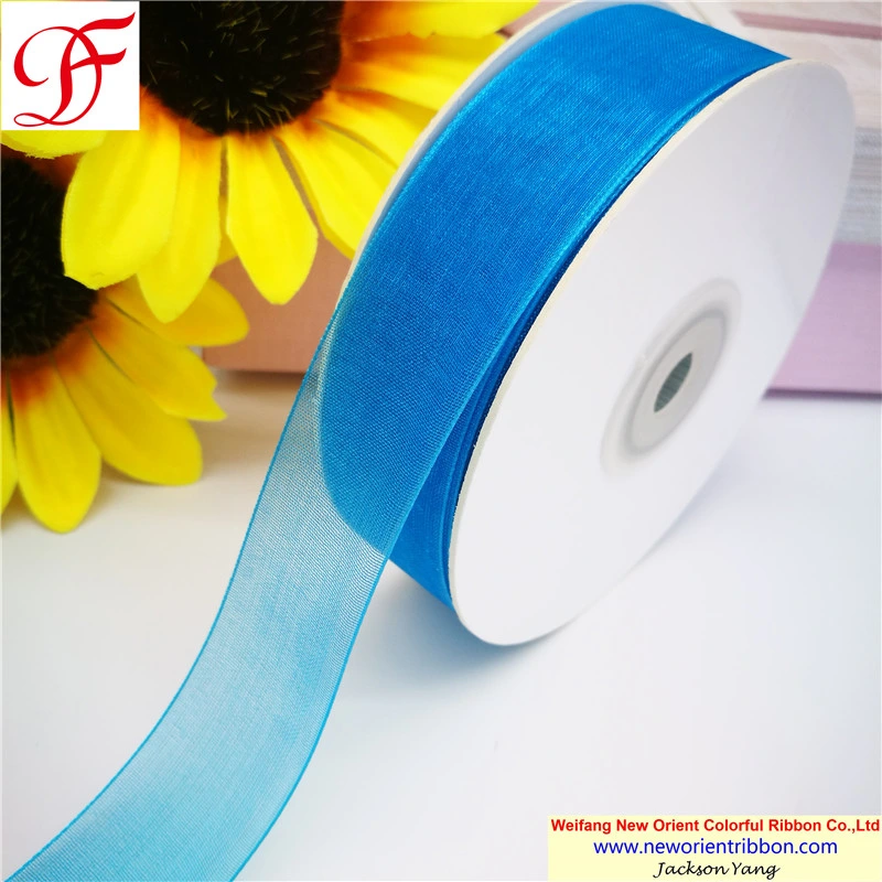 Customized Colors Dyeing Nylon Sheer Organza Ribbon for Wedding/Accessories/Wrapping/Gift/Bows/Packing/Christmas Decoration