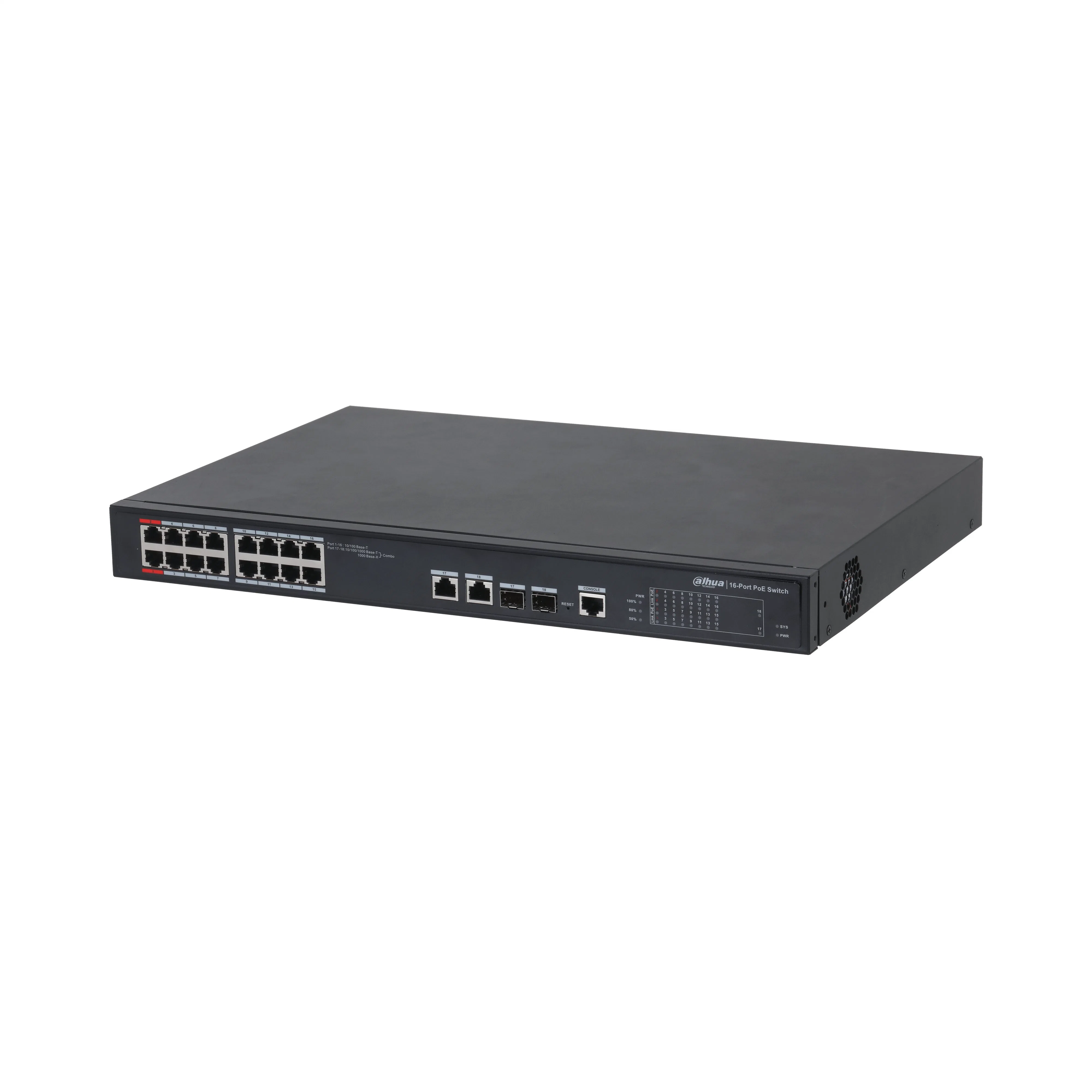 Pfs4218-16et-190 16-Port 100 Mbps + 2-Port Gigabit Managed Poe Switch Watchdog with 250 M Long Distance Poe Layer 2 Transmission