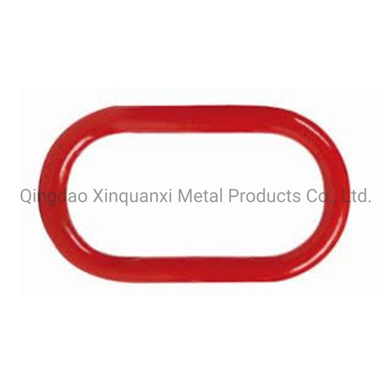 Red Coated Drop Forged Lifting Rigging Hardware of A342 Us Type Weldless Oblong Master Link