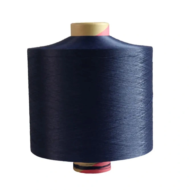 100% Polyester Yarn Dope Dyed Yarn DTY Filament Nim SIM Him 50d-600d