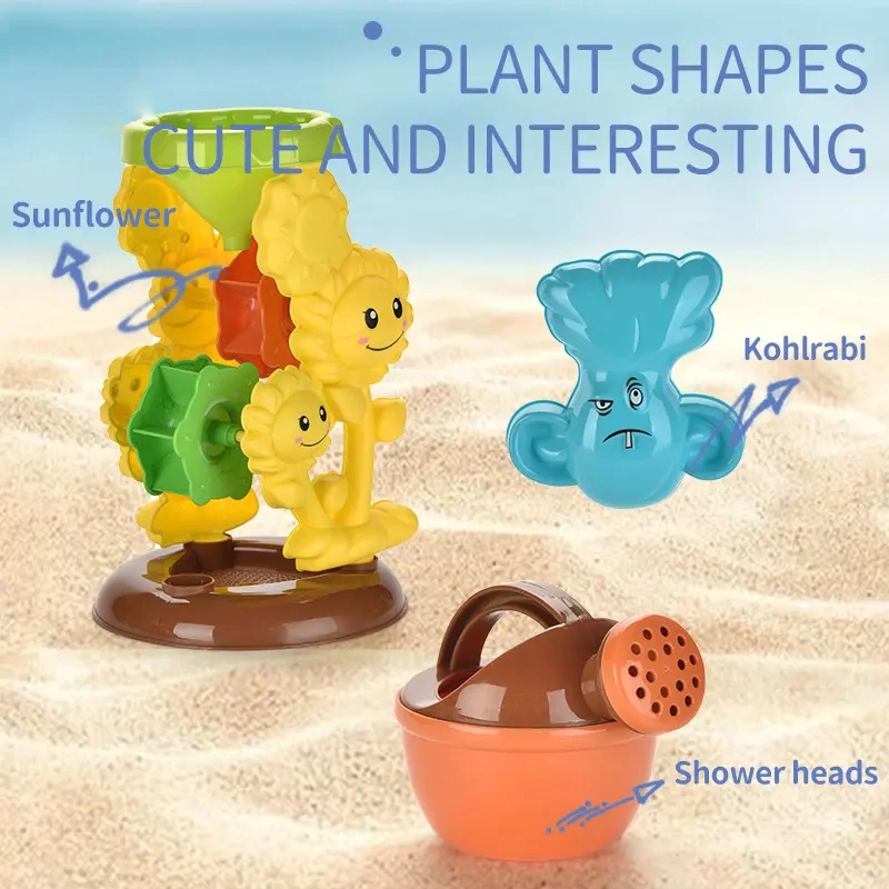 Jouets de plage en gros en forme de tournesol mignons et intéressants avec plusieurs modes, créatifs et pratiques pour les enfants. Jouet d'extérieur pour enfants en été.