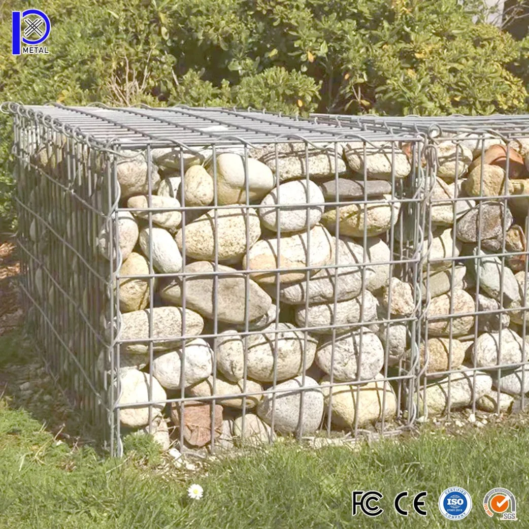 Pengxian 4X2 Galvanized Welded Wire Mesh Panel China Manufacturing 1X0.5X0.5 Hot Dipped Galvanized Welded Gabion Box Used for Wire Rock Retaining Wall