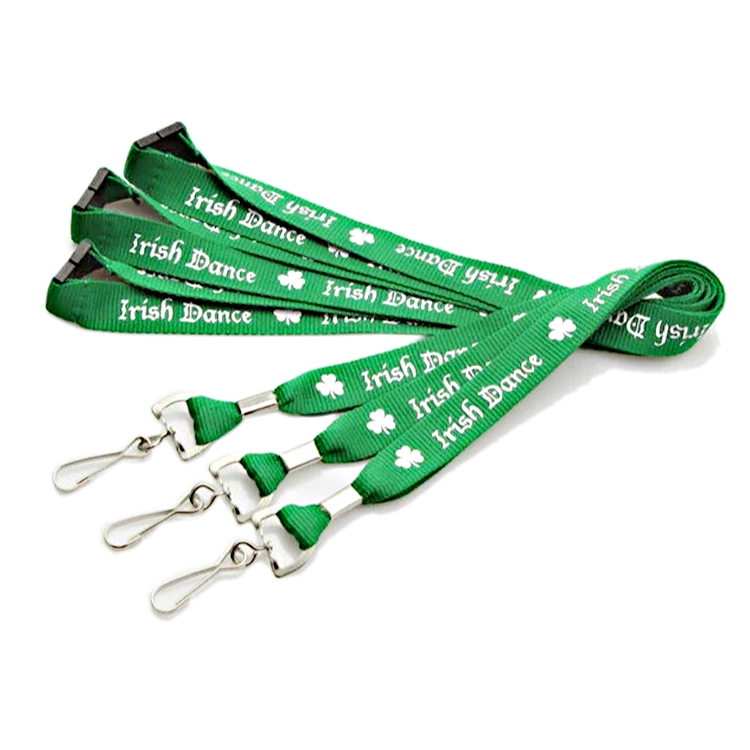 Plain Staff Sublimation Lanyard Factory Manufacturer Woven Ribbon Promotion Gifts Safety Breakaway Buckles Lanyards