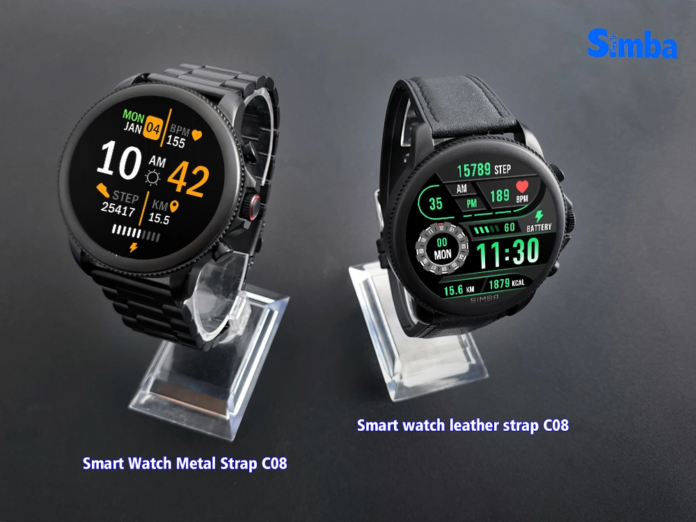 2022 Simba de alta calidad Negro Sport Smart Watch Waterproof Digital Monitor de presión arterial frecuencia cardíaca Watch para hombres