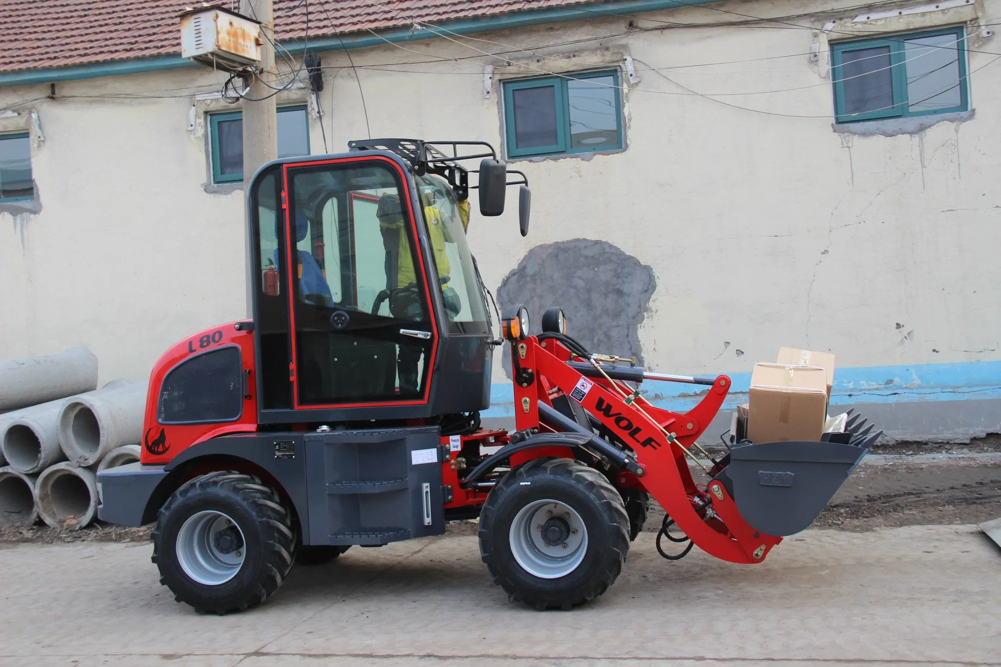 New Model Powerful Zl08 with Pallet Fork Loader