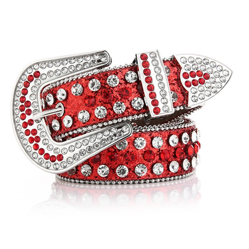 Luxus Bling Cowboy Cowgirl Strass Gürtel Einstellbare Länge