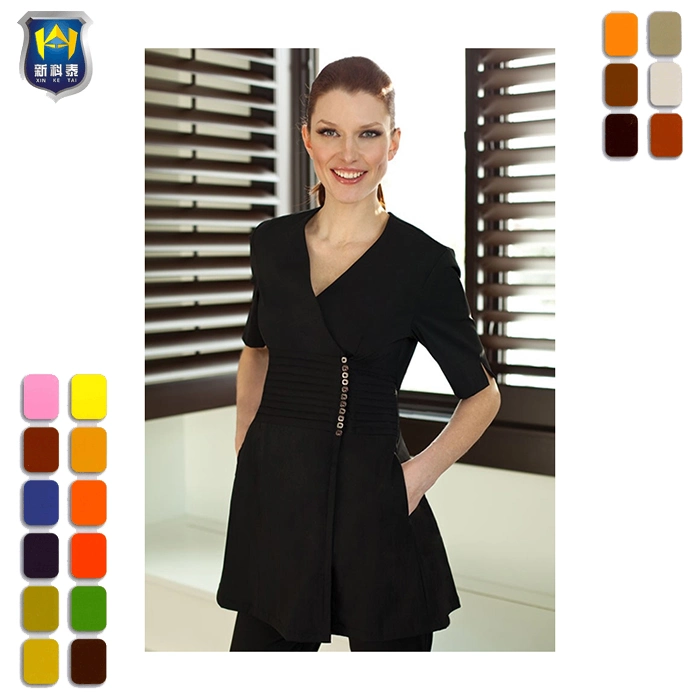 Women Glamor Hair Beauty Tunics SPA Uniforms Salon Top