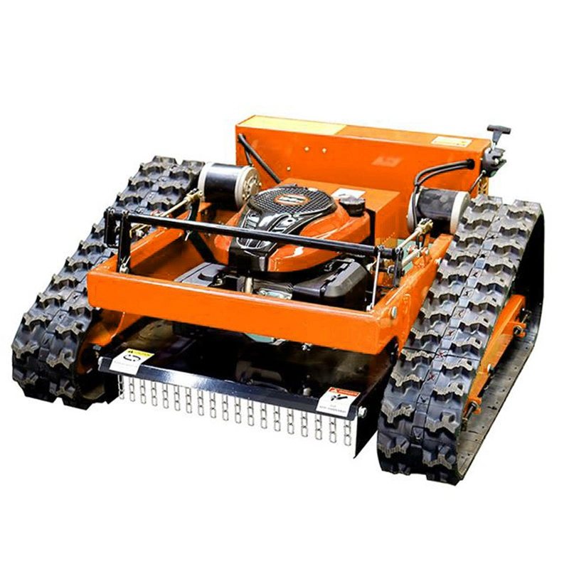 Remote Control Garden Crawler Small Lawn Mower on Road Slope