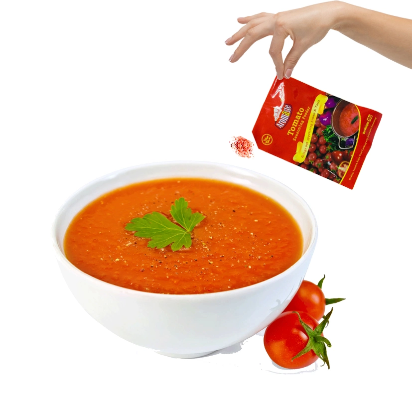 Kundenspezifische Label-freie Proben 10g/50g/100g/25kg Tomatenpulver Gewürze für Suppe