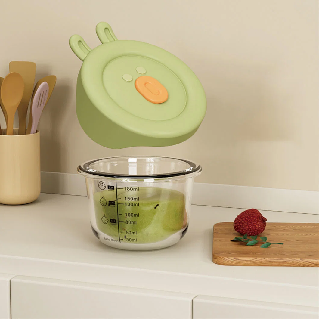 Baby Food Bowl Glass Steamed Egg Soup Bowl Special Baby Food Box Tool Set Storage High Temperature Can Be Steamed