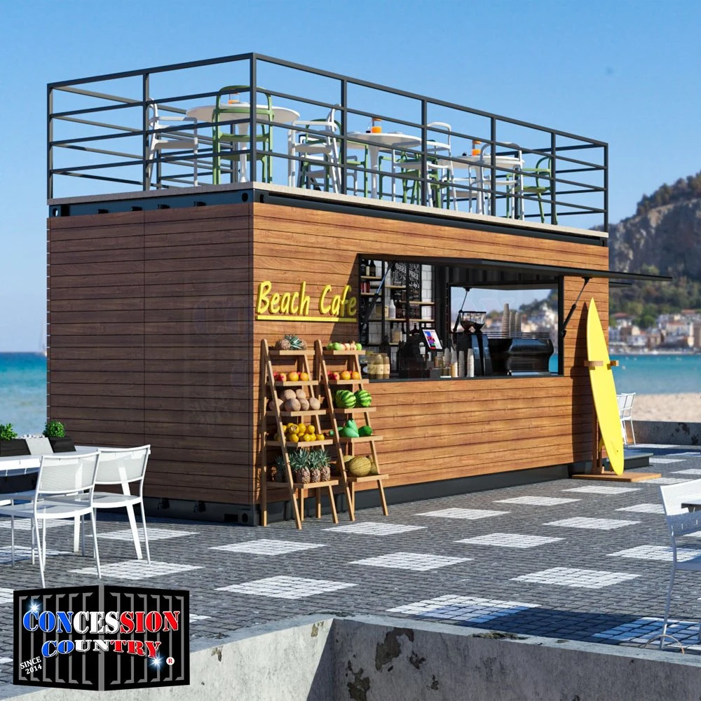 China Shipping Container Coffee Shop 20ft 40FT Booth Kiosque de fast food de conteneur Bar Restaurant de conteneur pour la vente