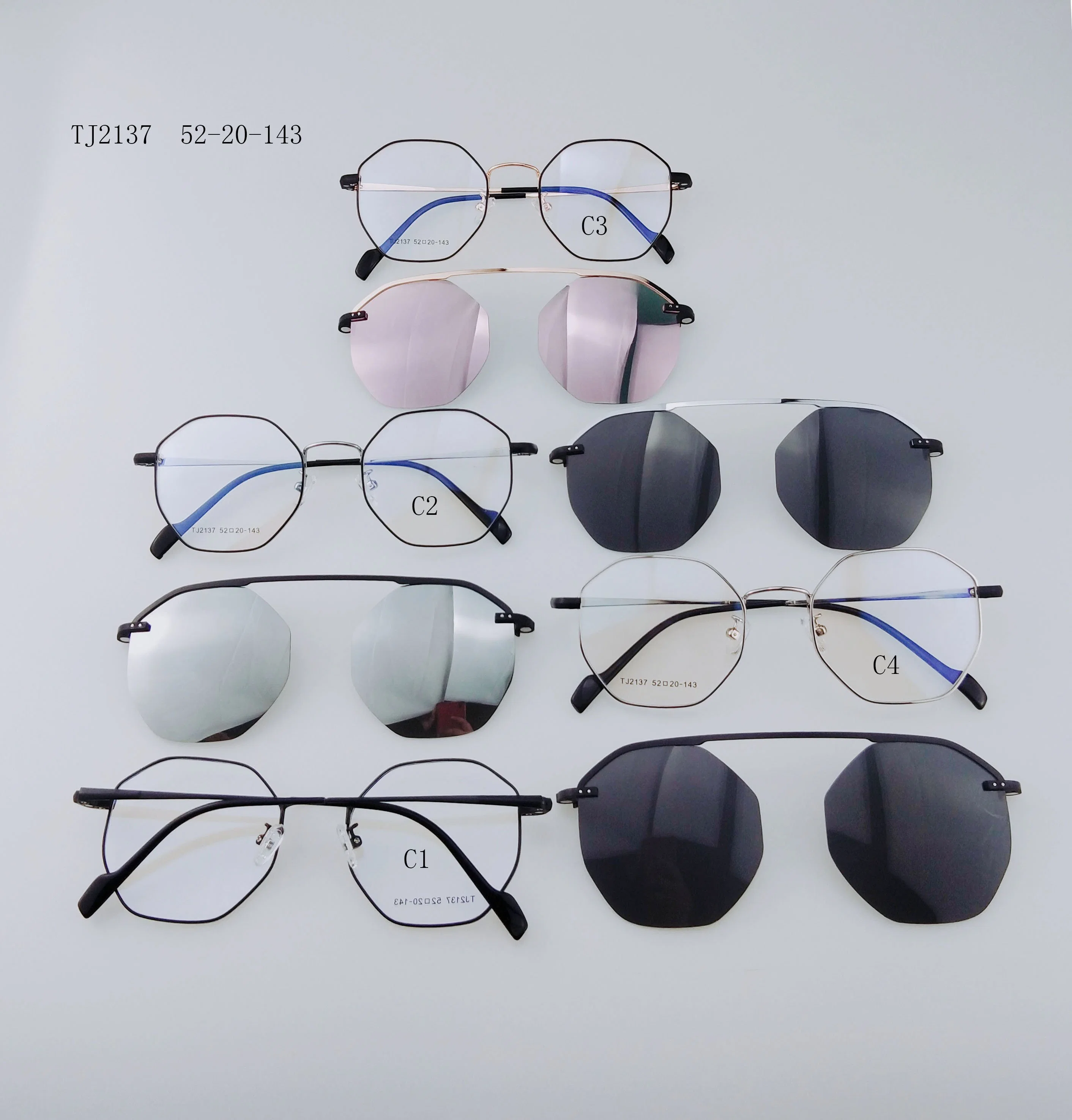 Clip magnétique sur des lunettes de soleil châssis métalliques ronds/carrés