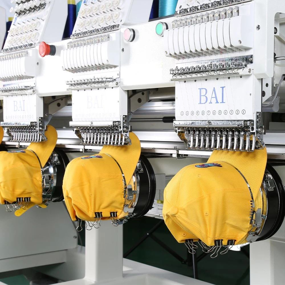 Bai Leather High Speed 8 Head 12 15 Needles Embroidery Machine for Textile Factory