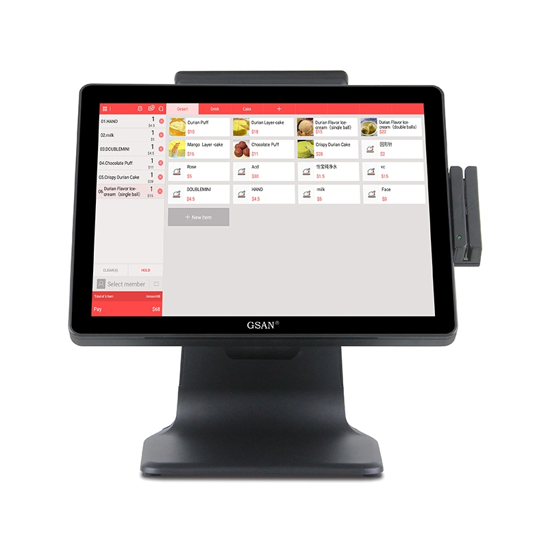 Preço bom sistema de POS com ecrã táctil OEM com visor LED