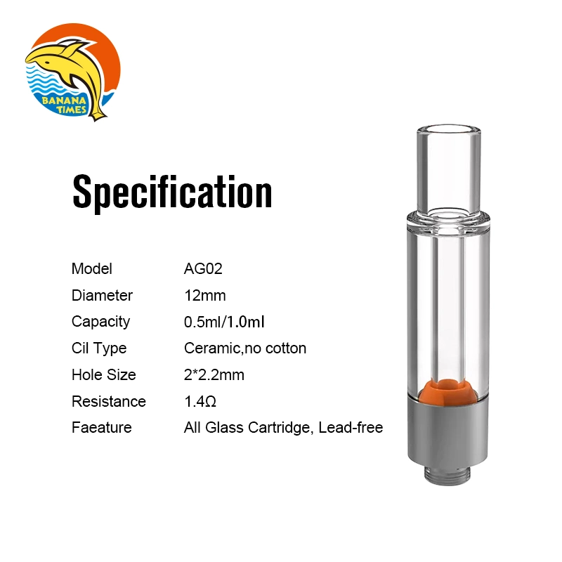 Texas Wholesale/Supplier Distributor 2000mg vasos 510 VAPE cartucho OEM 1ml 2mL todos los cartuchos VAPE de vidrio vacíos para DAB HHC en vivo Resina