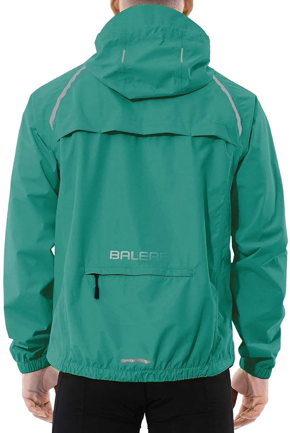 Chaqueta de ciclismo y running para hombres, impermeable, cortavientos, reflectante, ligera, a prueba de viento, para deportes al aire libre en bicicleta