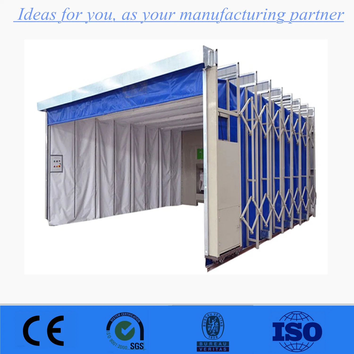 Retractable Waterproof PVC Spray Paint Booth Mobile Telescopic Painting Booth