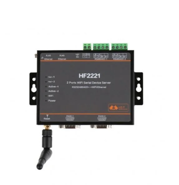 Hf2211 Ethernet WiFi Mqtt Convertidor Serie TCP IP Gateway Iot Modbus RTU DTU transparente bidireccional RS232 RS485 serie RS422 Server