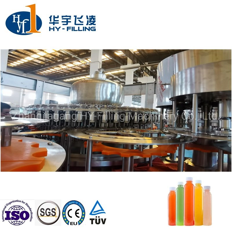 Hot Filling/Warm Bottle Filler Bottled Water Carbonated Soft Juice Drink Bottling Filling Machine Bottle Washing Filling Capping Labeling Packing Machine