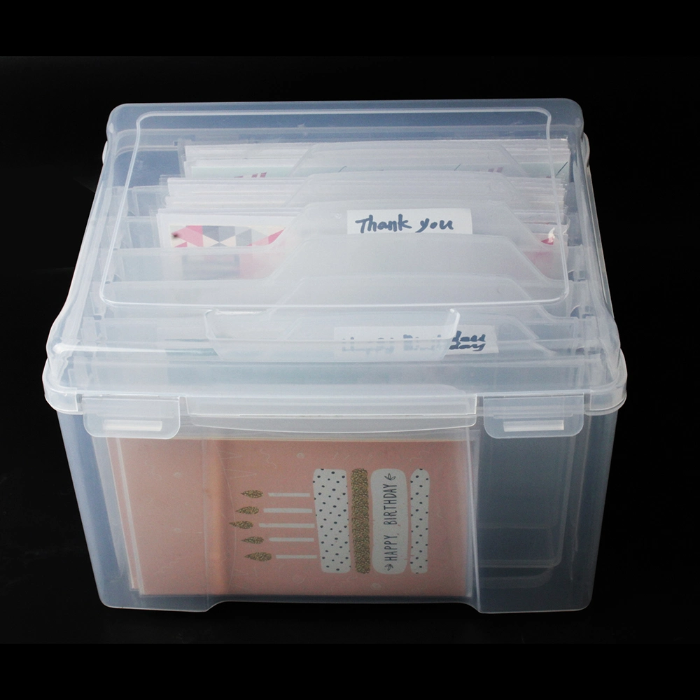 29575 Office Multifunctional Organizer Case with 6 Removable Dividers, Storage Greeting Cards/Photos/Coupon