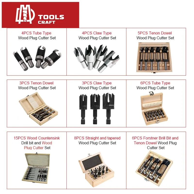 Carbide Tipped Wood Countersink Drills Bit Set for Wood Screw