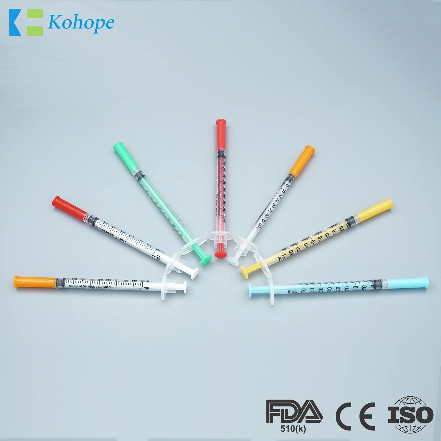 U40/U100 OEM/0.3ML OEM ODM/0.5ML/1ml seringue de la Chine sur le diabète pour usage médical