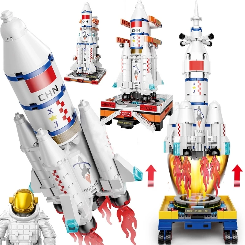 Low Price City Aerospace Rocket Space Exploration Educational Toys Plastic Building Block Toy for Children Exquisitely Building Block Toy