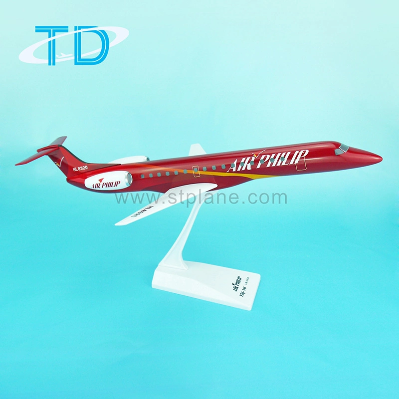 ABS Plastic Scale Model Plane Erj-145 1/80 36cm