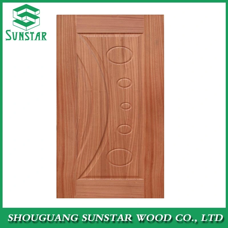 Melamine/Natural Veneer HDF Mould Door Skin Used for Home Door