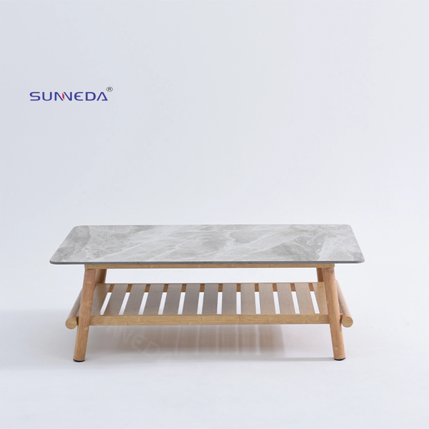 China Sunneda Outdoor Furniture Maker original Diseño de impresión Térmica de transferencia térmica de piedra de sinterizado sofá mesa de café de sobremesa