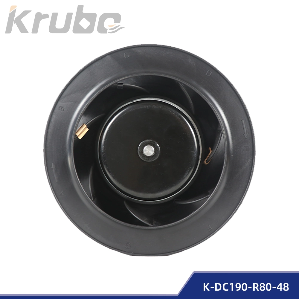 Krubo 80V DC Backward Centrifugal Fan for Rail Transit Transportation Industry (K-DC190-R80-48)