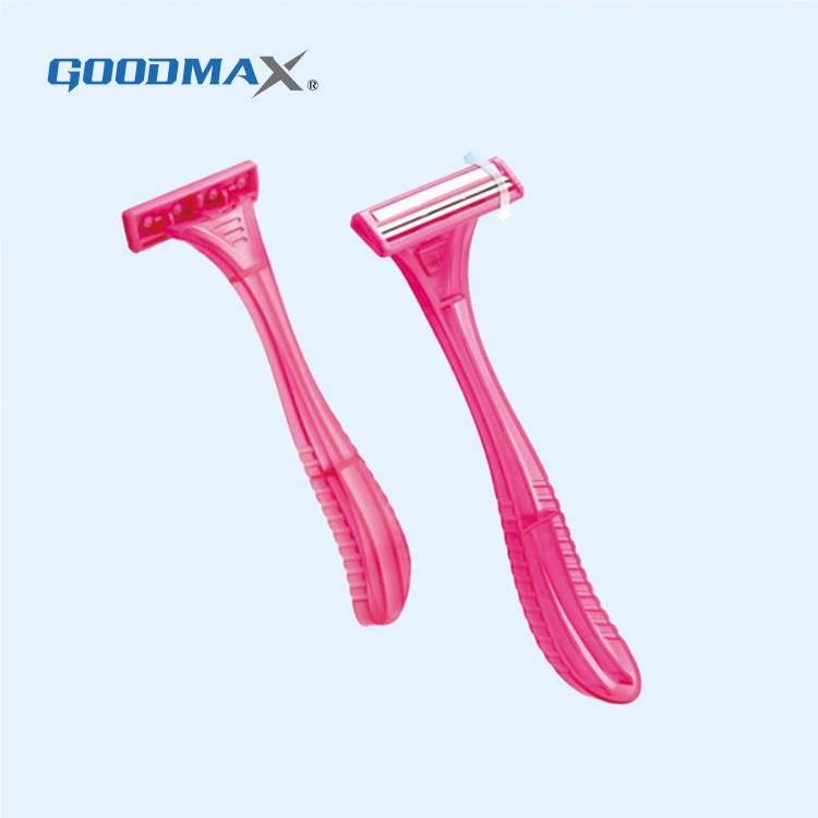 Hot Items Twin Blade Razor with Lubricant Strip and Short Handle