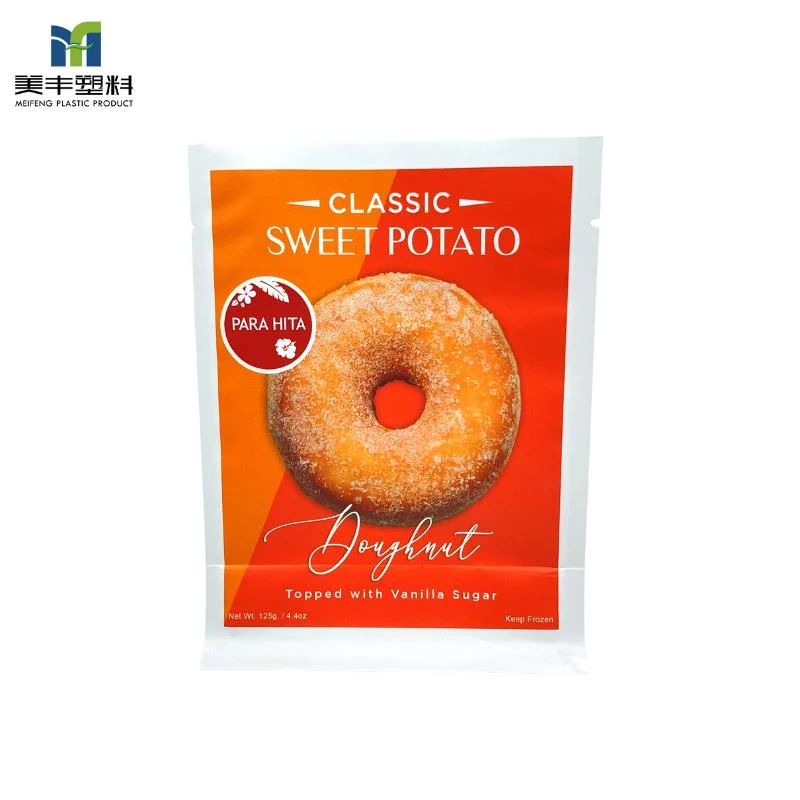 Digital Printing Donut Snack Food Packaging Square Bottom Bags