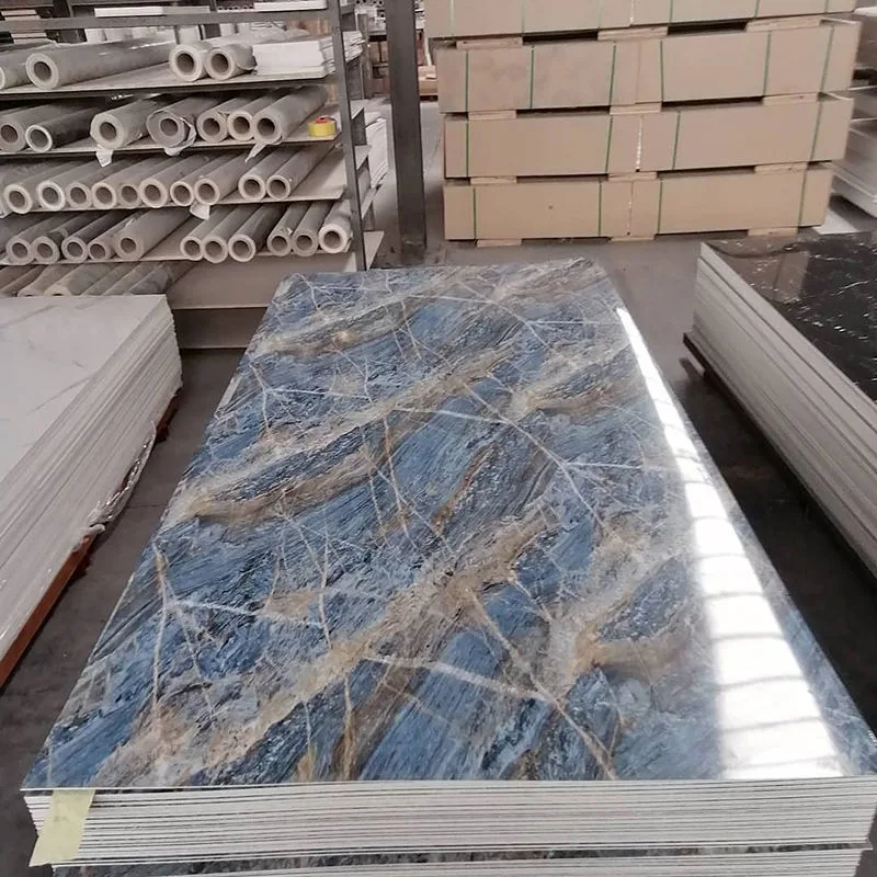 Discount 1220*2900mm Waterproof UV Marble Sheet Interior Wall Panel in Stock