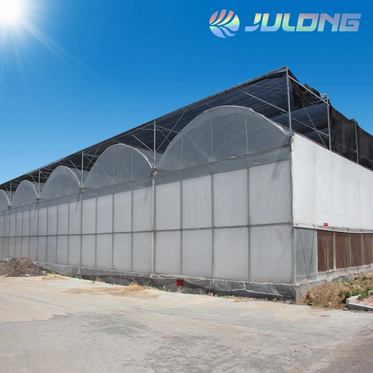 The Lowest Price Hot Sale Julong Agriculture Commercial Industrial Plastic Film Greenhouse